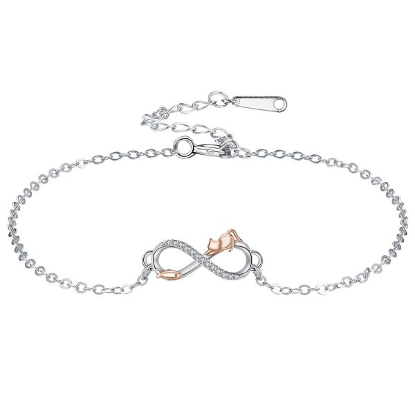 8 Words Infinite Love Bracelet High Sense Fashion Ornament Cute Cat Ornament