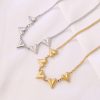 Simple Design Stainless Steel Heart Pendant Necklace