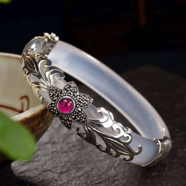 Sterling Silver Marksai Stone Inlay