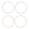 Wispy Simple Big Circle Geometric Stud Earrings Rhombus