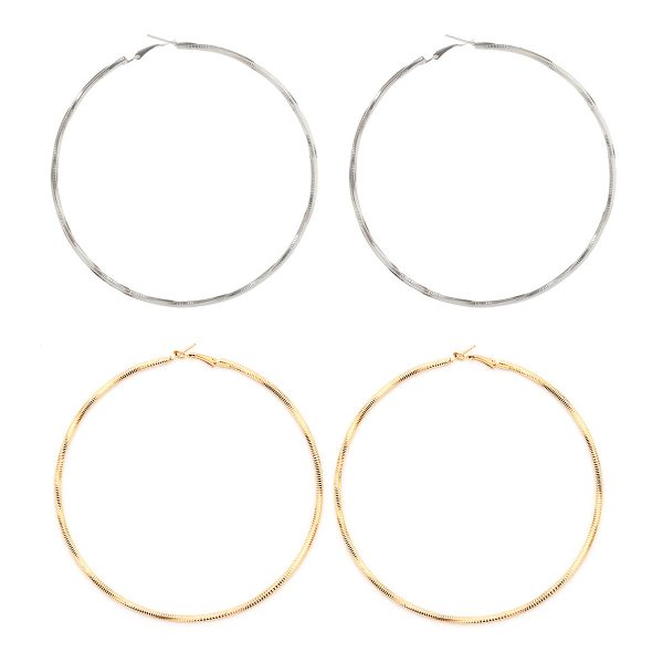 Wispy Simple Big Circle Geometric Stud Earrings Rhombus