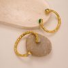 18K Real Gold Plated Titanium Steel INS Fashion Exquisite Zircon Opening Bracelet