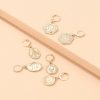 Set Of 3 Earrin Leaf Shape Earrings Coins Embossed