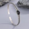 Retro Wheat Stitching Black Onyx Bracelet For Women