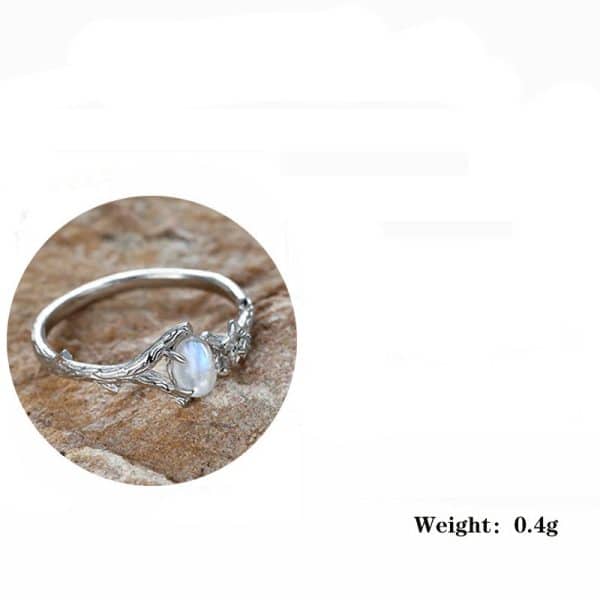 Natural Moonlight Stone Ring Feminine