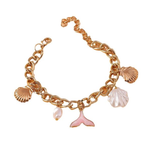 Women's Shell Pearl Mermaid Tail Bracelet