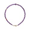 Natural Uruguay Amethyst Unisex Simple Bracelet