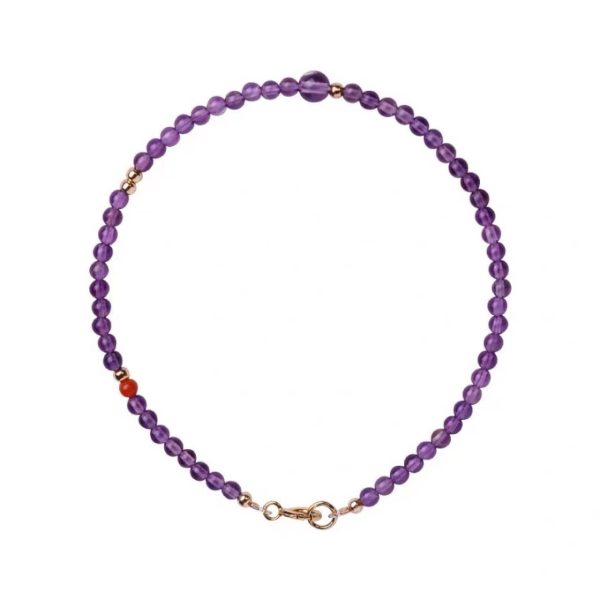 Natural Uruguay Amethyst Unisex Simple Bracelet