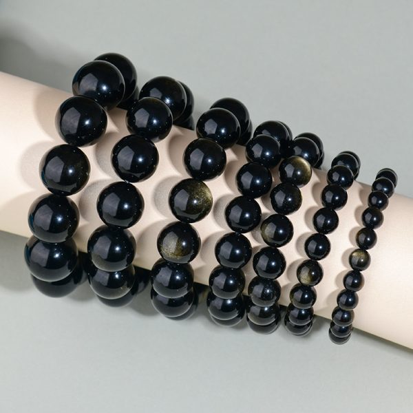 Year Of Birth Obsidian Bracelet Couple