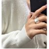 S925 Sterling Silver Niche Matte Ring