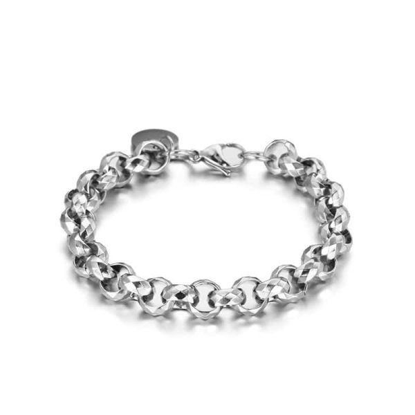 Retro Titanium Steel Circle Round Buckle O-shaped Bracelet
