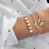 European And American Bohemian Aircraft Map Charm Bracelet 3-piece Set For Women
