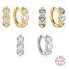 925 Sterling Silver Heart-shaped Diamond Earclip Earrings