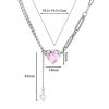 Ins Style Simple Heart-shaped Zircon Pendant Necklace