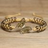 Vintage Winding Tea Crystal Round Beads A String Of Beads Bracelet