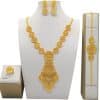 24k Gold-plated Necklace Bracelet Earrings Suit