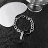 Climbing Button Carabiner Cuban Bracelet Titanium Steel Men's Domineering