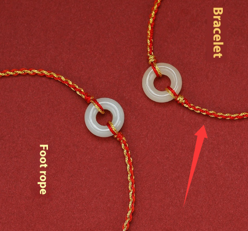 Red Rope Ankle Ring Birth Year Tiger Year Simple Braided Rope