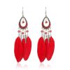 Women's Drop-shaped Feather Earrings Jewelry