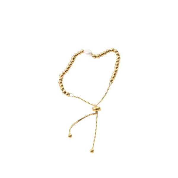 Pull Positioning Bead Chain Freshwater Pearl Bracelet