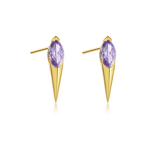 S925 Silver Stud Earrings Vintage Rivet Earrings Geometric Niche