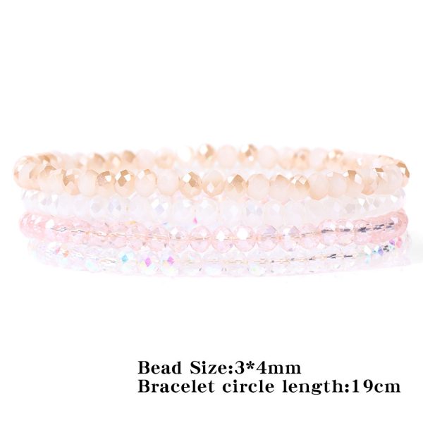 Artificial Crystal Elastic String Bracelet For Women