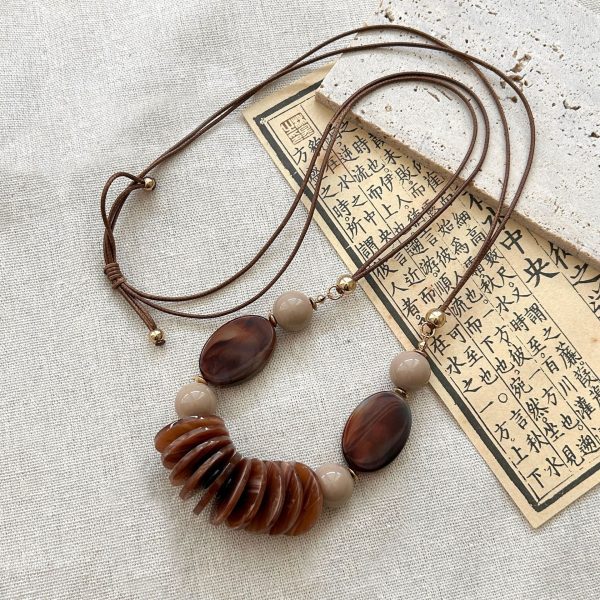Long Shaped Original Hand-woven Pendant Necklace