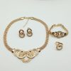 Diamond-encrusted Section Chain Jewelry Set Four-piece Set