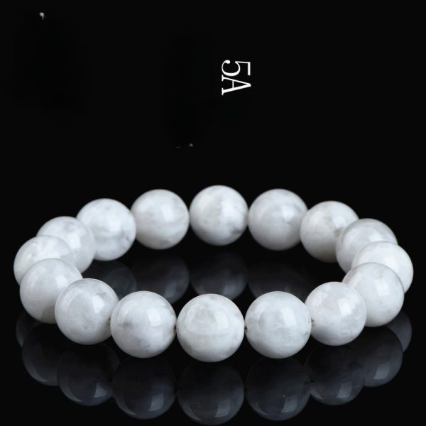Natural Blizzard Snowflake Round Beads Women's Bracelet