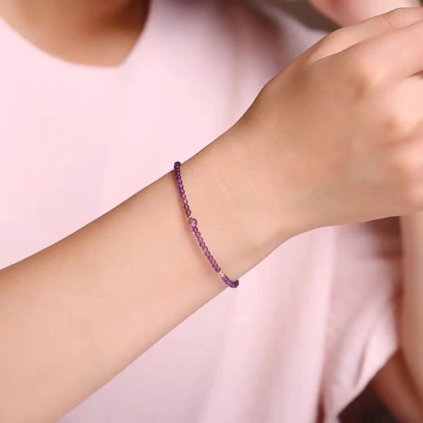 Natural Uruguay Amethyst Unisex Simple Bracelet