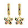 New Fashion Brass Micro Set Zircon Earrings