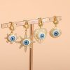 Personalized Blue Eye Color Preserving Bronze Micro Set Earrings