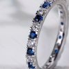 Row Zirconium Twin Index Finger Ring