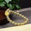 Fashionable And Individual Yellow Crystal Pendant Bracelet