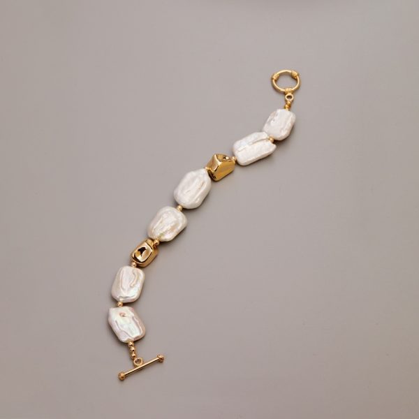 Vintage Stone Square Baroque Pearl Jewelry