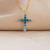 Hot Sale S925 Sterling Silver Necklace Women's High-grade Blue Zircon
