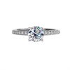 S925 Silver Simple Four-claw Moissanite High-end Stylish Birthday Gift