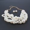 Ornament Exaggerated Woven Clavicle Chain Elegant Necklace Earrings