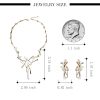 Creative Exaggerated Jewelry Two-color Cross Necklace Earrings Two-piece Set