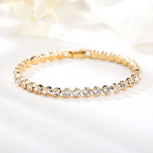 Women's Korean-style Crystal Silver-plated Bracelet