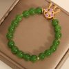 bceeb5fc-60ca-441b-aee1-c1f8fad56284.jpg Green Jasper Bracelet Female Special-interest Design Pendant