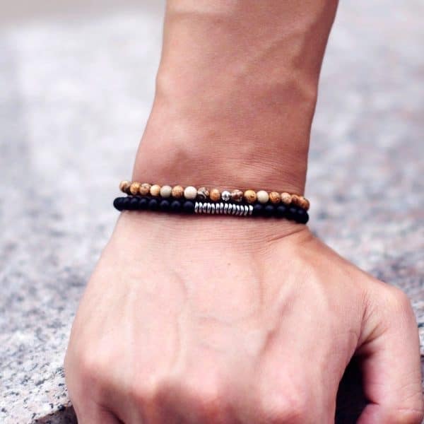 Silver Natural Stone Bracelet
