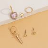 Retro Temperament Micro-set Rhinestone Love Cross Earrings