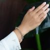 14K Gilded Natural Crystal Blue Moonstone Bracelet For Women