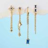 Five-piece Set Of Temperament High-end Chain Star Element Earrings