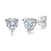 Heart-shaped Jewelry Set Sapphire Zircon Ring Set Ear Stud Necklace Three-piece Set