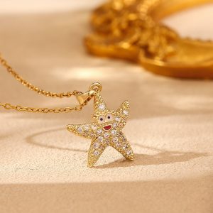 Ocean Series Starfish Necklace Accessories Women's Design Sense