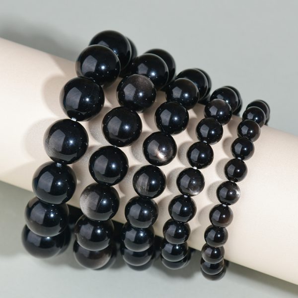 Year Of Birth Obsidian Bracelet Couple