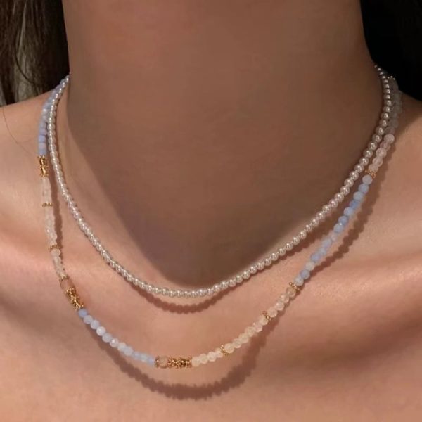 Natural Crystal String Beads Women's Necklace Bracelet