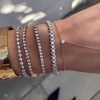 Geometric CZ Tennis Bracelet For Women Paved Different Shape